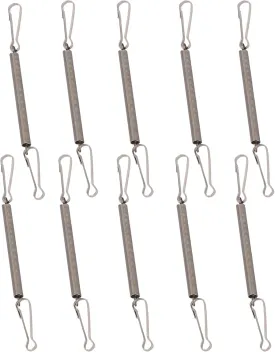10 Pcs Spring Clips for Rabbit Water Bottles, Metal Spring with 2 Clips Stainless Steel Small Animal Cage Accessories Fixing Water Dispenser for Water Bottle Spring Clip Rabbit Hamster