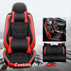 2 Leather Car Seat Covers 5 Seats Full Set, Custom-fit for Car, Fit Sedan SUV Truck Vans Leatherette Automotive Seat Cushion Protector Universal Fit DLWQ250