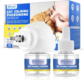 2-Pack Cat Calming Diffuser, 48ml Each - Natural Pheromone Solution to Keep Your Cat Calm, Reduce Stress & Anxiety from Scratching, Spraying & More