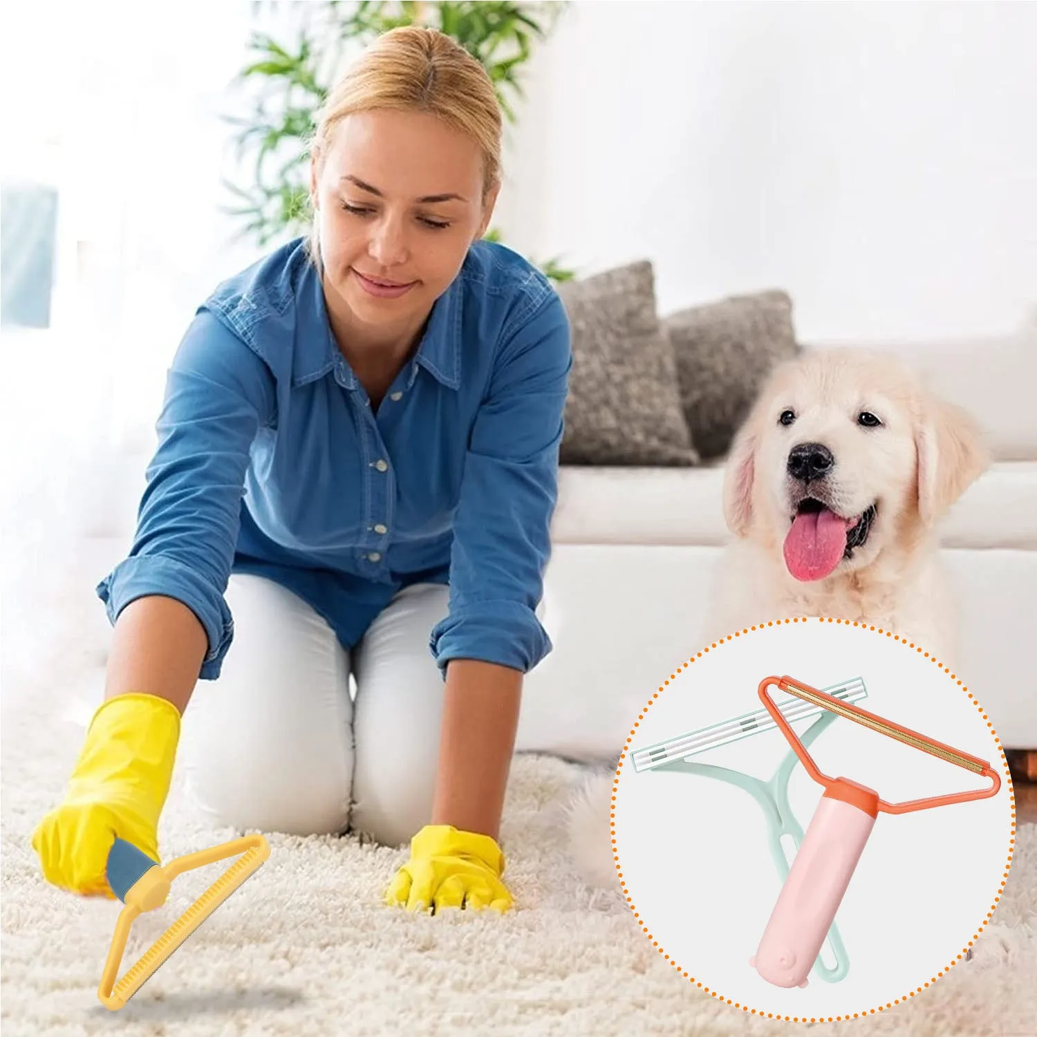 3-Piece: Portable Reusable Double Side Lint Remover
