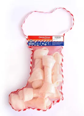 6-7" Holiday Dog Bone in Mesh Stocking 6pk