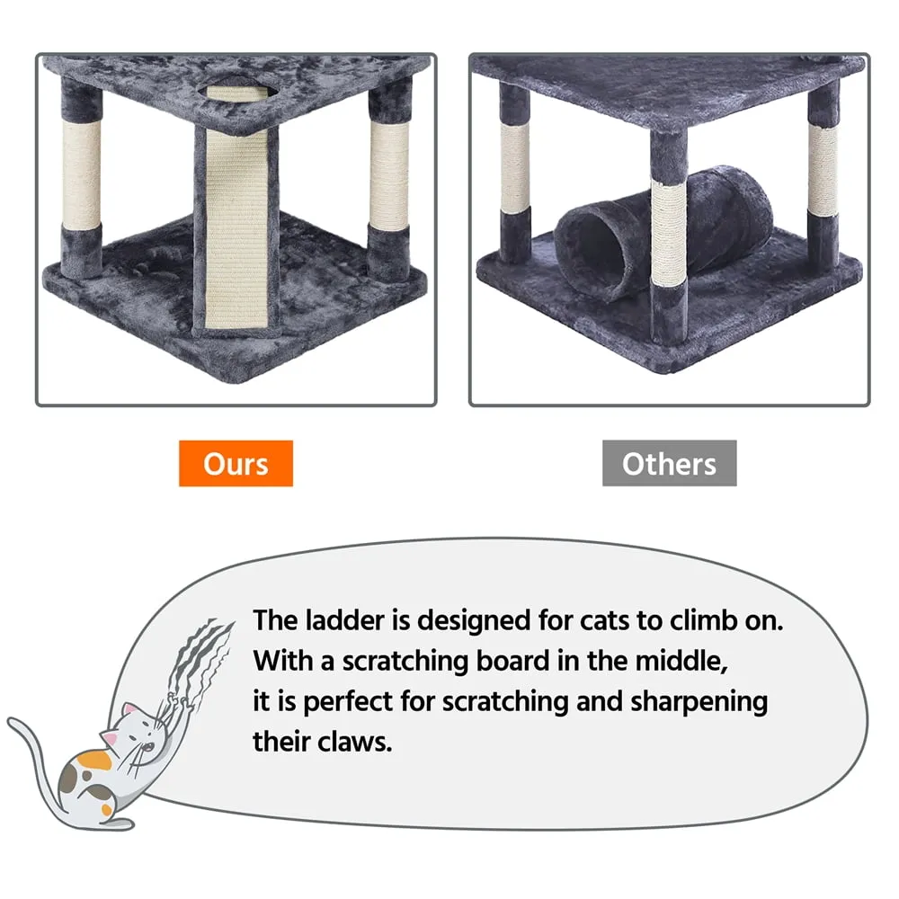 69'' Large Cat Tree Tower with 2 Condos and Scratching Post