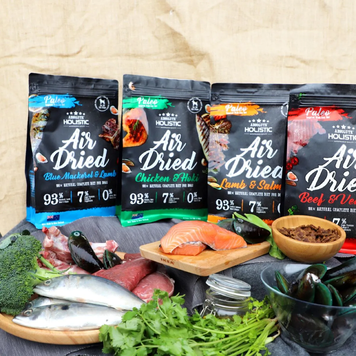 Absolute Holistic Air Dried Food for Dogs - Lamb & Blue Mackerel (1kg)