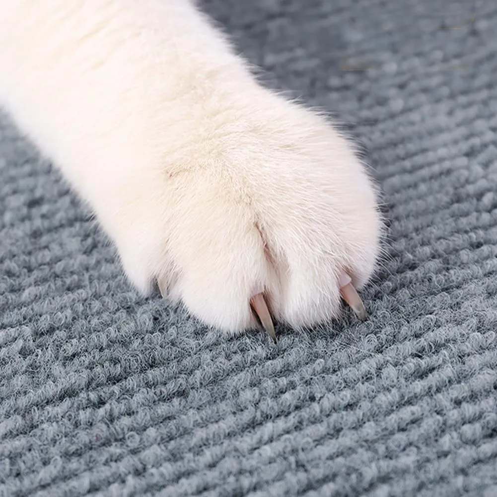 Adhesive Cat Scratcher Mat, Cat Scratching Post DIY Climbing Carpet, Trimmable Cat Scratch Furniture Protector Pad for Wall Couch