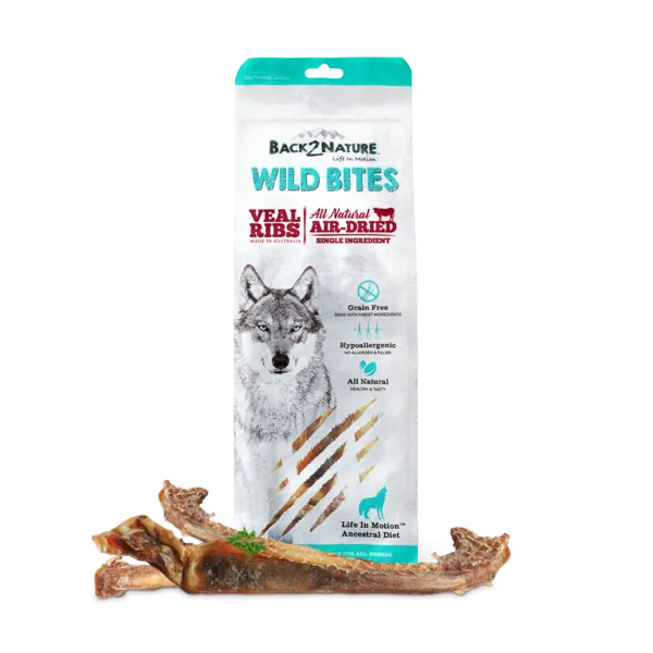 Back2Nature Dog Wild Bites Veal Ribs 125g