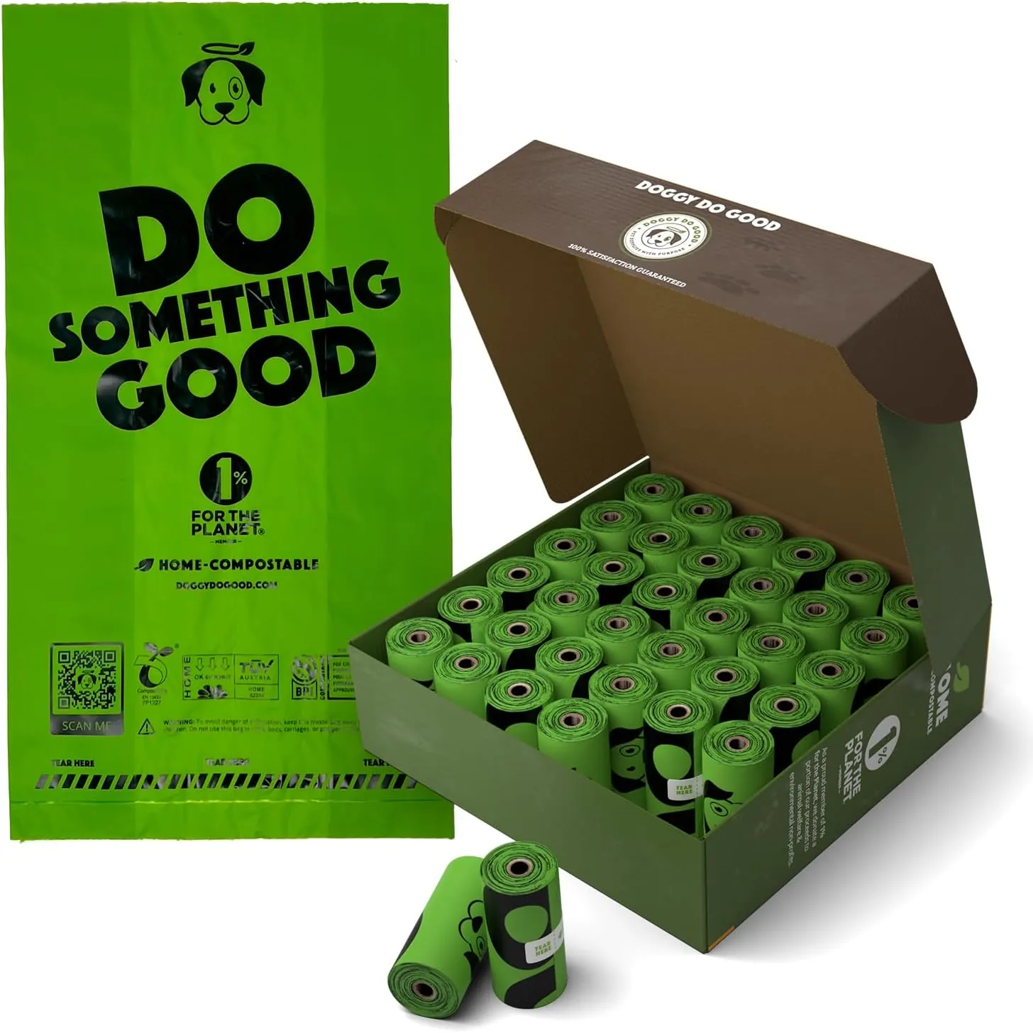 Biodegradable Poop Bags, Dog Waste Bags, Unscented, Vegetable-Based & Eco-Friendly