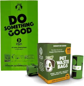 Biodegradable Poop Bags, Dog Waste Bags, Unscented, Vegetable-Based & Eco-Friendly