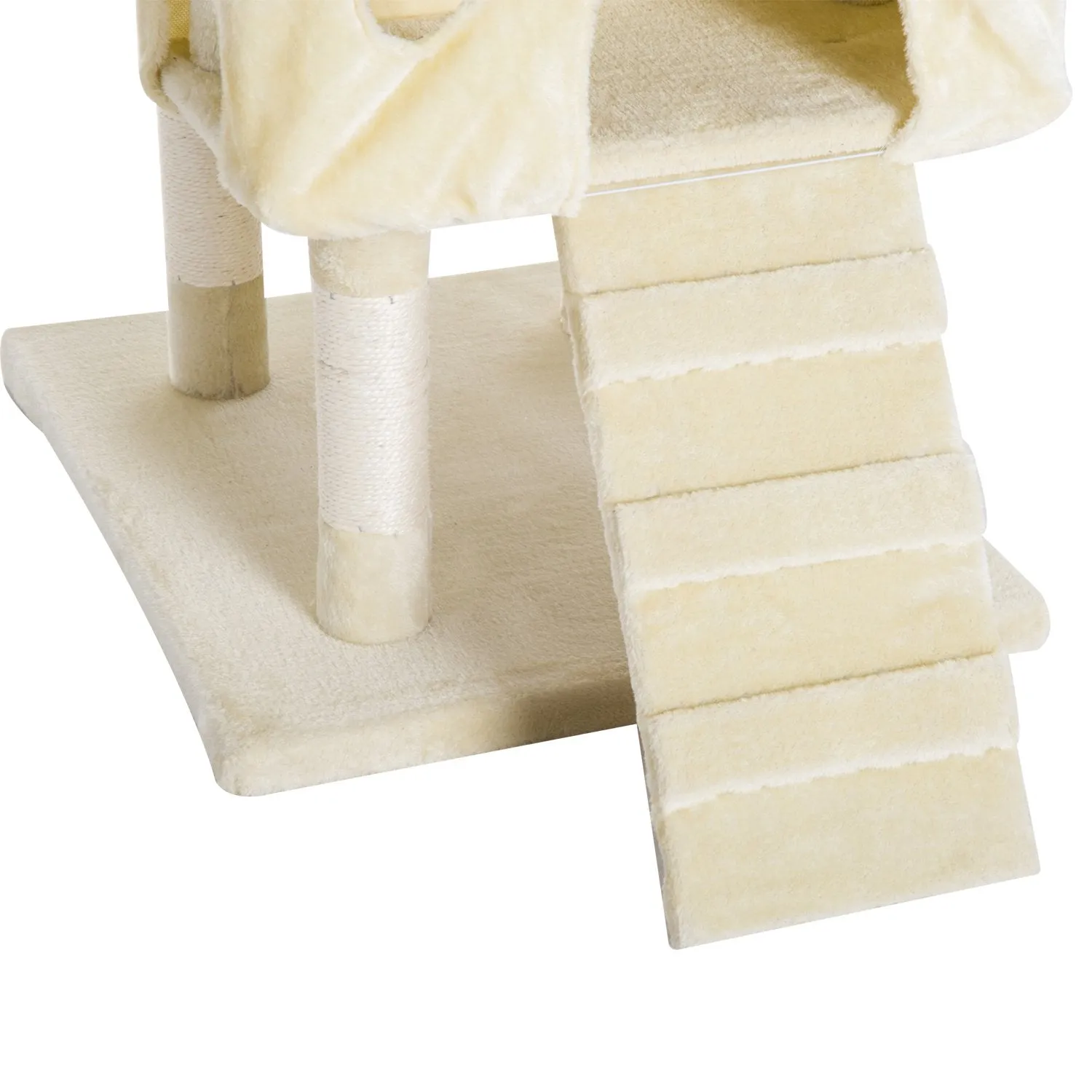 Cat Tree Scratching Post 27L×27W×28.5H cm-Beige