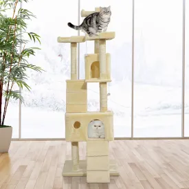 Cat Tree Scratching Post 27L×27W×28.5H cm-Beige