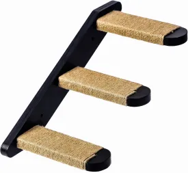 Cat Wall Steps, Cat Wall Shelves 3 Step Cat Stairway, Wood Cat Ladder Cat Steps for Wall, Cat Climbing Wall Stairs for Cats Shelves Platform Supplies(Black)