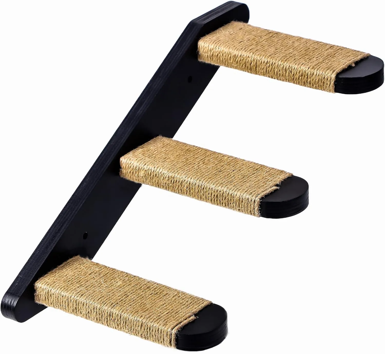 Cat Wall Steps, Cat Wall Shelves 3 Step Cat Stairway, Wood Cat Ladder Cat Steps for Wall, Cat Climbing Wall Stairs for Cats Shelves Platform Supplies(Black)