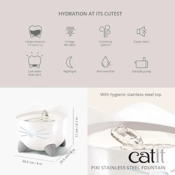 Catit PIXI Stainless Steel Fountain