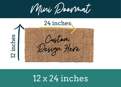 Custom Mini Doormat - Small Playhouse Doormat 12" x 24"