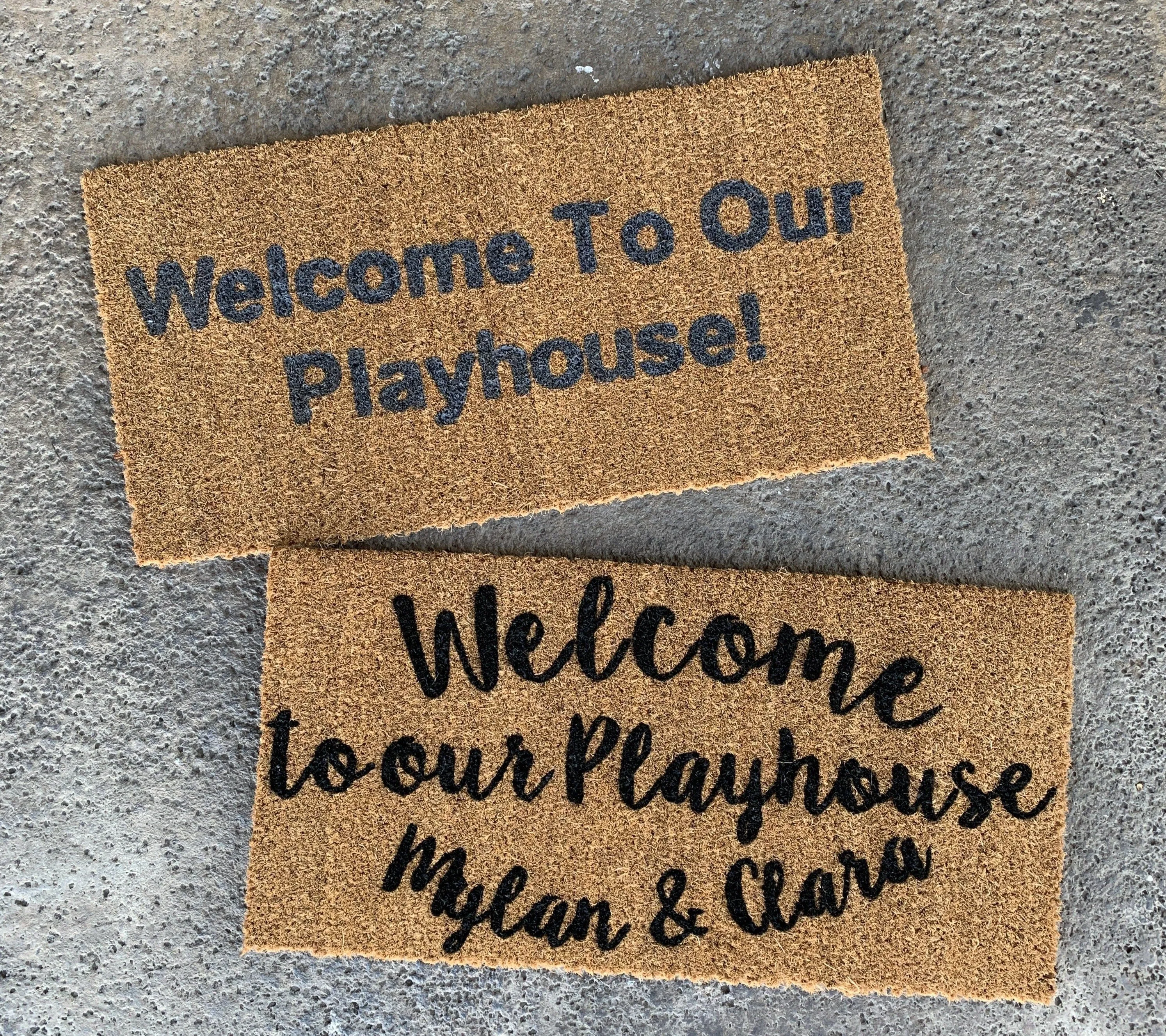 Custom Mini Doormat - Small Playhouse Doormat 12" x 24"