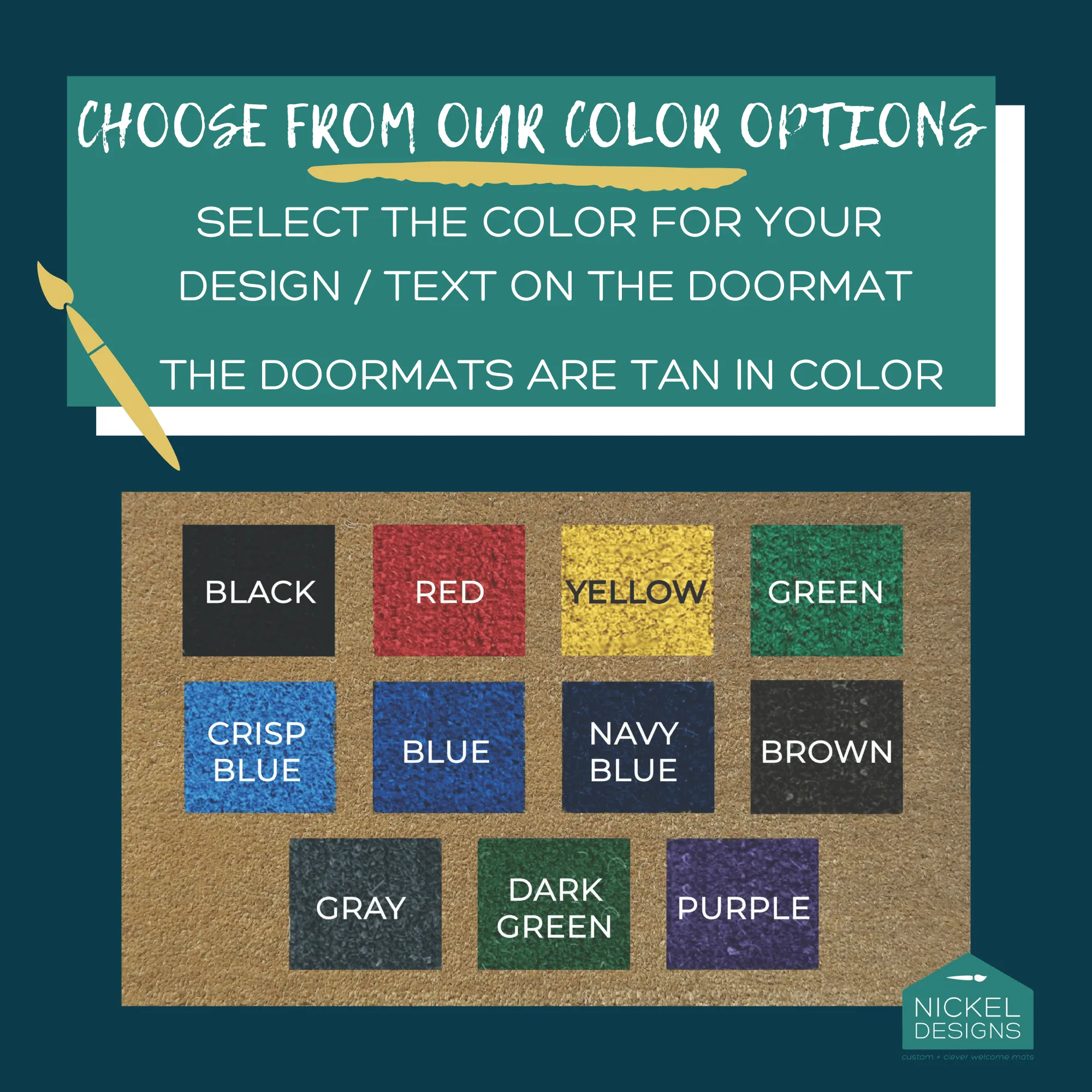 Custom Mini Doormat - Small Playhouse Doormat 12" x 24"