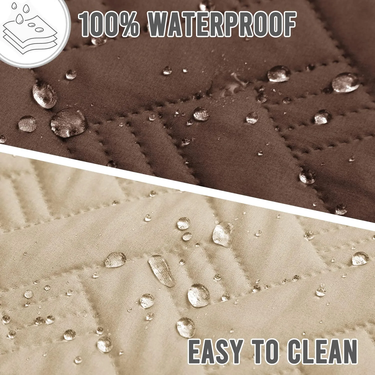 Dog Bed Cover for Pets - Blankets Rug Pads for Couch Protection Waterproof Bed Covers Dog Blanket Furniture Protector Reusable Changing Pad (Brown Beige, 20"x30")