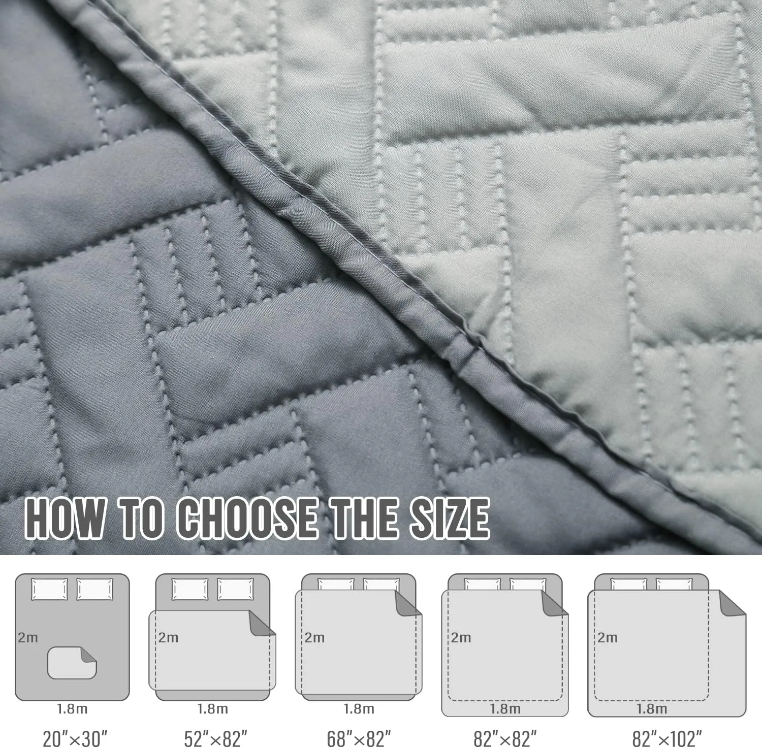 Dog Bed Cover for Pets - Blankets Rug Pads for Couch Protection Waterproof Bed Covers Dog Blanket Furniture Protector Reusable Changing Pad (Dark Grey Light Grey, 20"x30")
