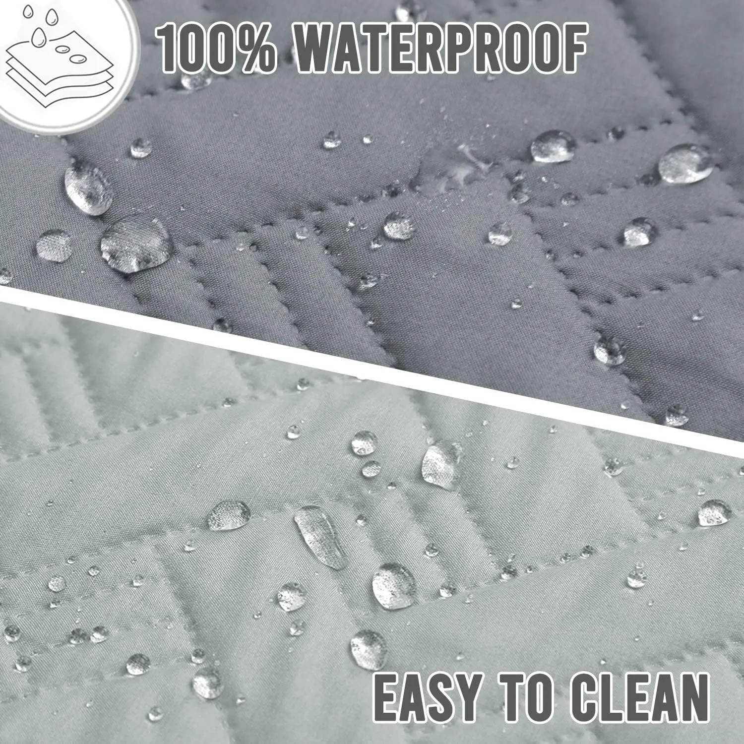 Dog Bed Cover for Pets - Blankets Rug Pads for Couch Protection Waterproof Bed Covers Dog Blanket Furniture Protector Reusable Changing Pad (Dark Grey Light Grey, 20"x30")