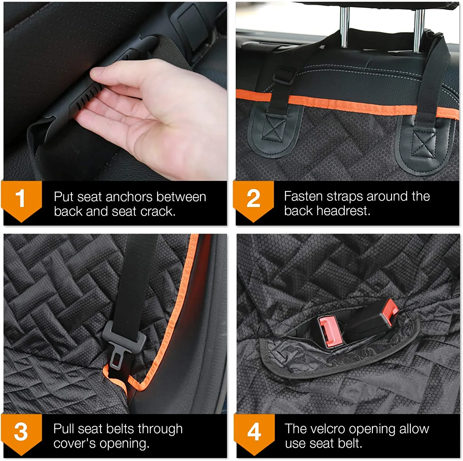 Dog Car Seat Cover for Car Waterproof Back Seat Cover for Dog and Kids  Heavy Duty and Nonslip Pet Car Seat Cover for Dogs,