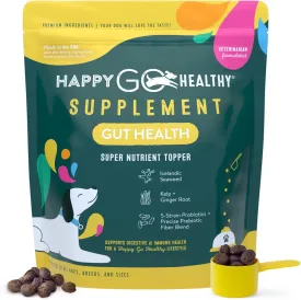 Dog Gut Health Probiotics Supplement | Improves Digestive Health and Immune System Support for Dogs and Puppies | All Natural Ingredients Tasty Kibble Dog Food Topper | 120 Count Pack