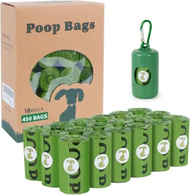 Dog Poop Bag Biodegradable Scented: Leak Proof Dog Waste Bags with 1 Dispenser, Eco-Friendly Poop Bags 26 Rolls Refills -390 Counts