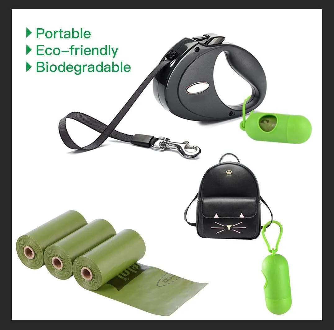 Dog Poop Bag Biodegradable Scented: Leak Proof Dog Waste Bags with 1 Dispenser, Eco-Friendly Poop Bags 26 Rolls Refills -390 Counts