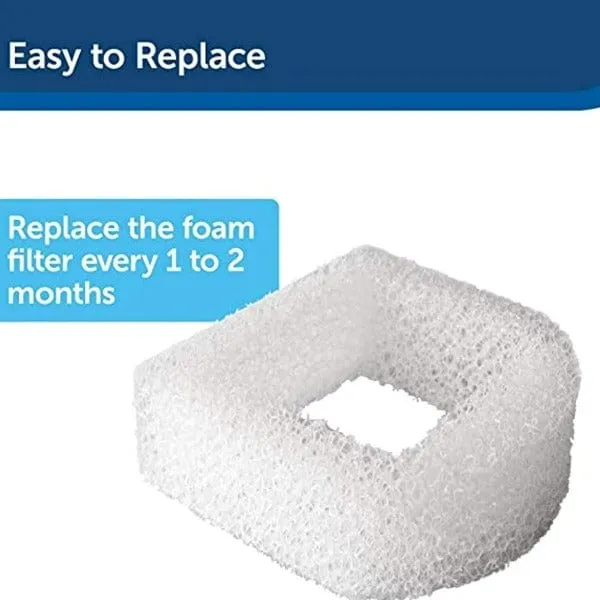 Drinkwell Ceramic & 360 Stainless Steel Replacement Foam Filters (2-Pack)