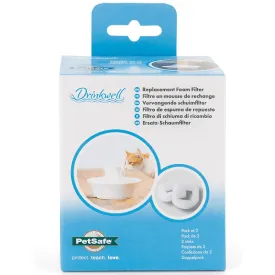 Drinkwell Ceramic & 360 Stainless Steel Replacement Foam Filters (2-Pack)