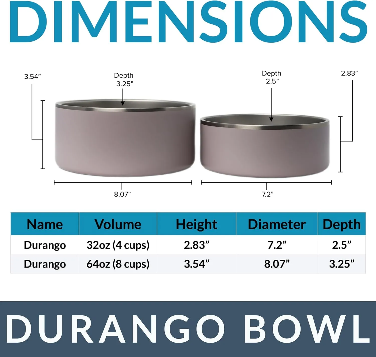 Durango Insulated Stainless Steel Dog Bowl with Nonslip Base, 64 oz. (8 Cup Capacity), Sunset Pink Color