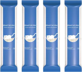 ELS PET Clumping Cat Litter, 4 Pack, Strong 3 in 1 Mixed Cat Litter, Superior Odor Control and Low Dust Easy Scoop