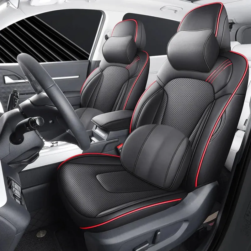 Full Set Leather Car Seat Covers - Premium Auto Interior Accessories