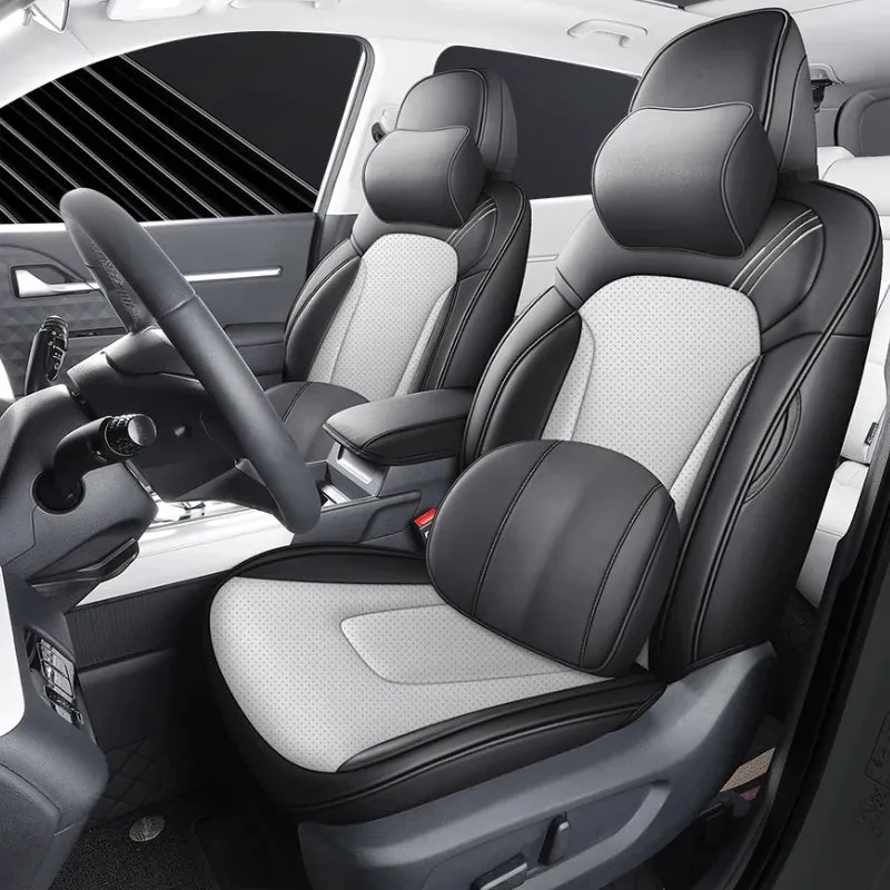Full Set Leather Car Seat Covers - Premium Auto Interior Accessories