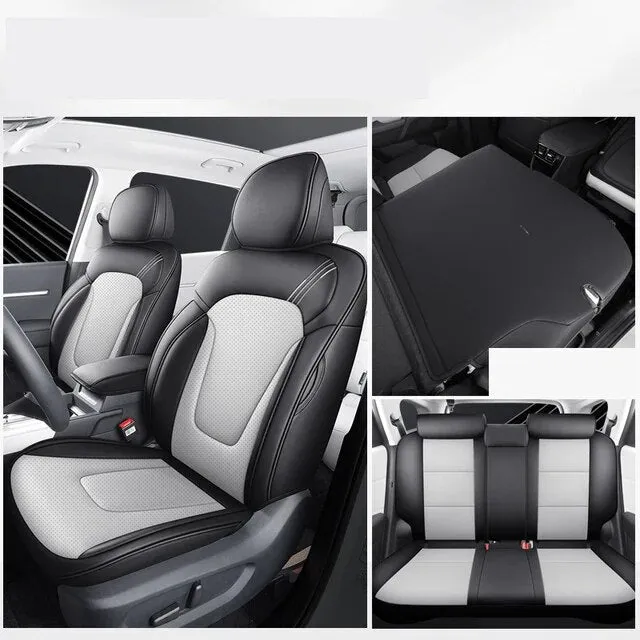 Full Set Leather Car Seat Covers - Premium Auto Interior Accessories