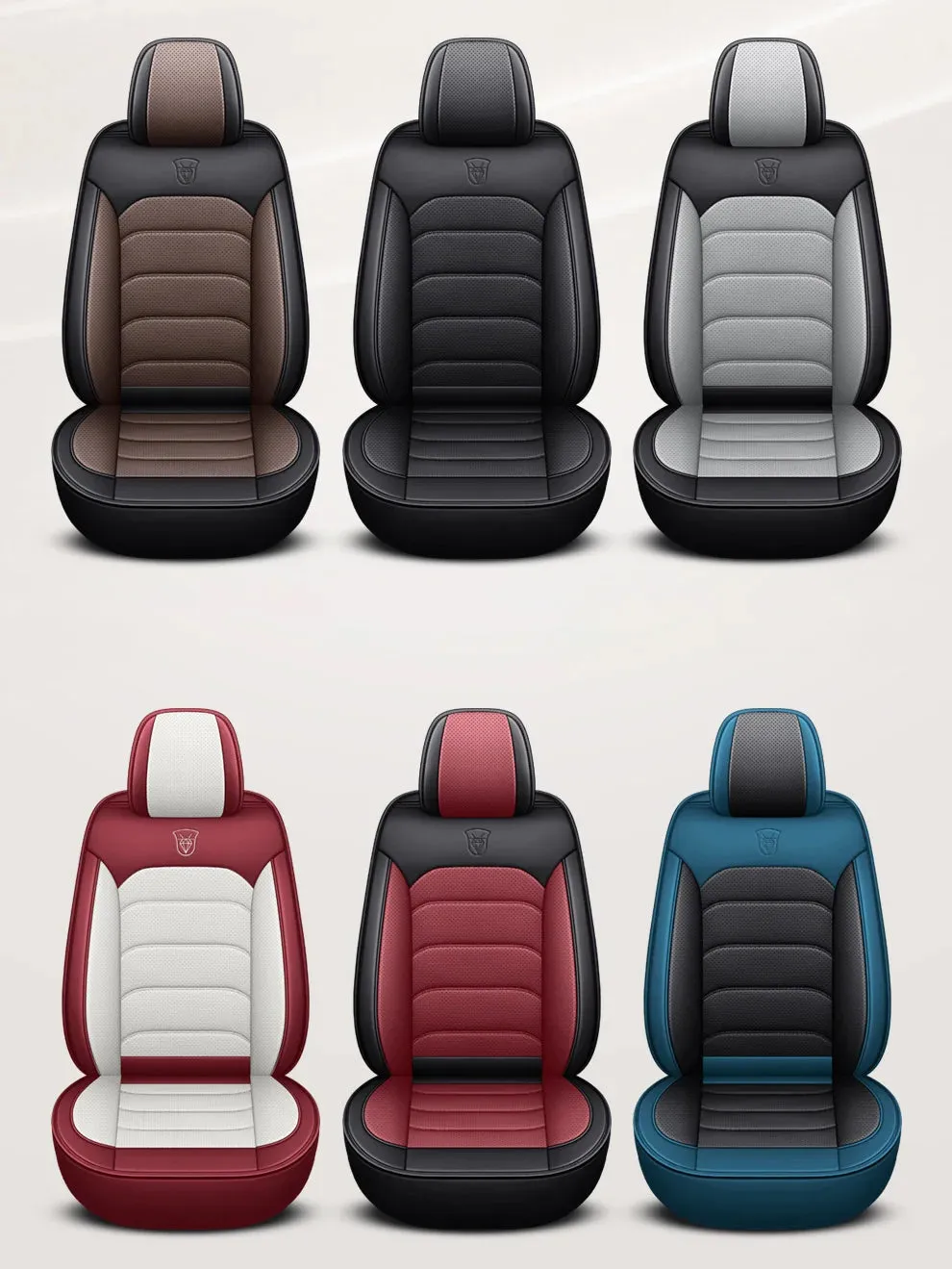 Full Set Universal Leather Car Seat Covers Interior Accessories
