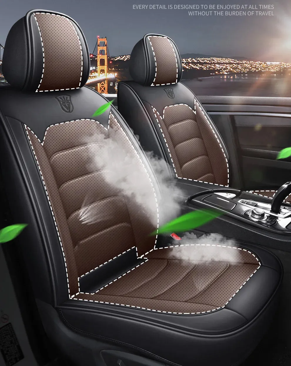 Full Set Universal Leather Car Seat Covers Interior Accessories