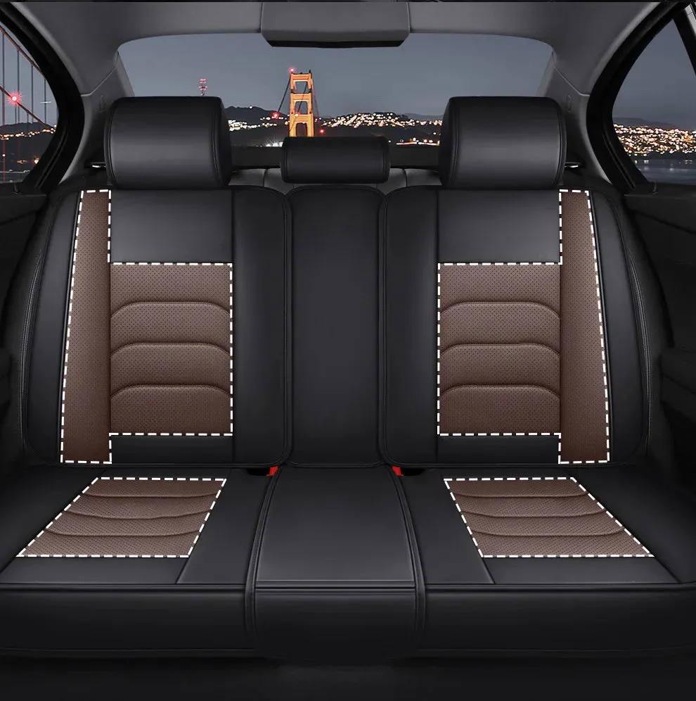 Full Set Universal Leather Car Seat Covers Interior Accessories