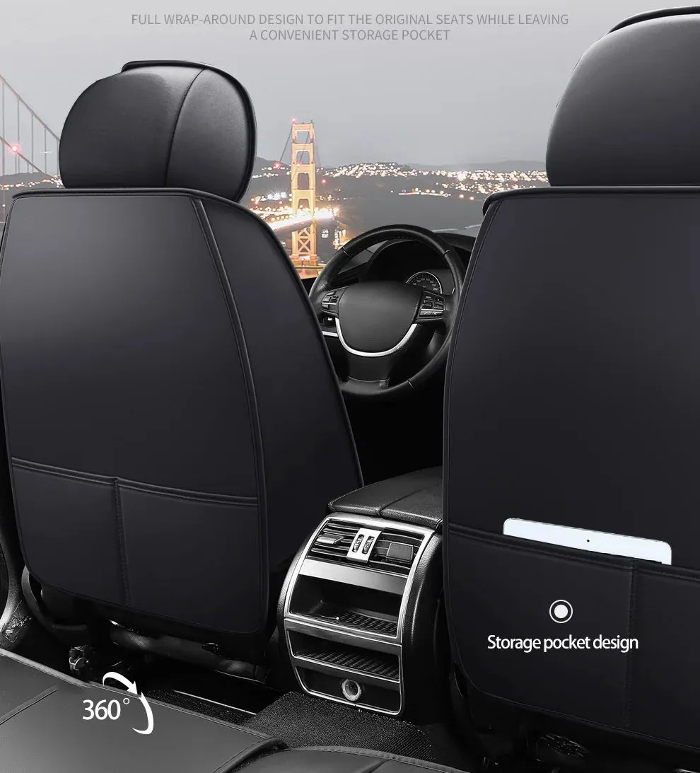 Full Set Universal Leather Car Seat Covers Interior Accessories
