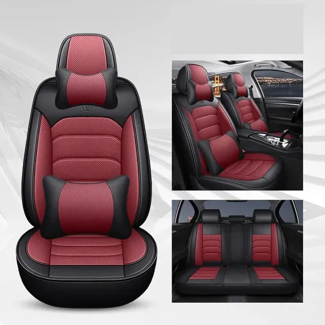 Full Set Universal Leather Car Seat Covers Interior Accessories
