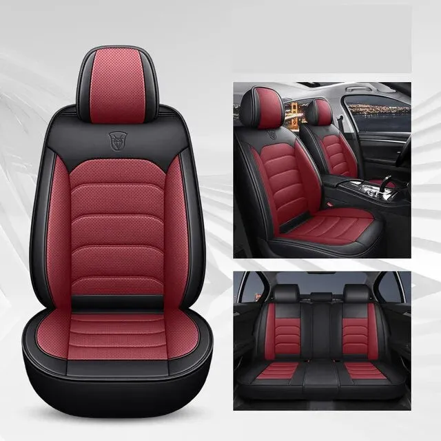 Full Set Universal Leather Car Seat Covers Interior Accessories