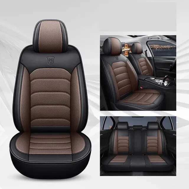 Full Set Universal Leather Car Seat Covers Interior Accessories