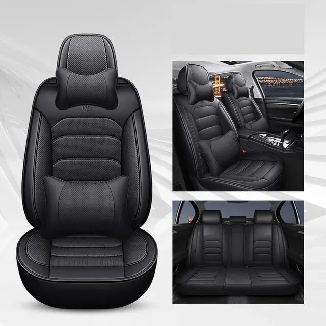 Full Set Universal Leather Car Seat Covers Interior Accessories