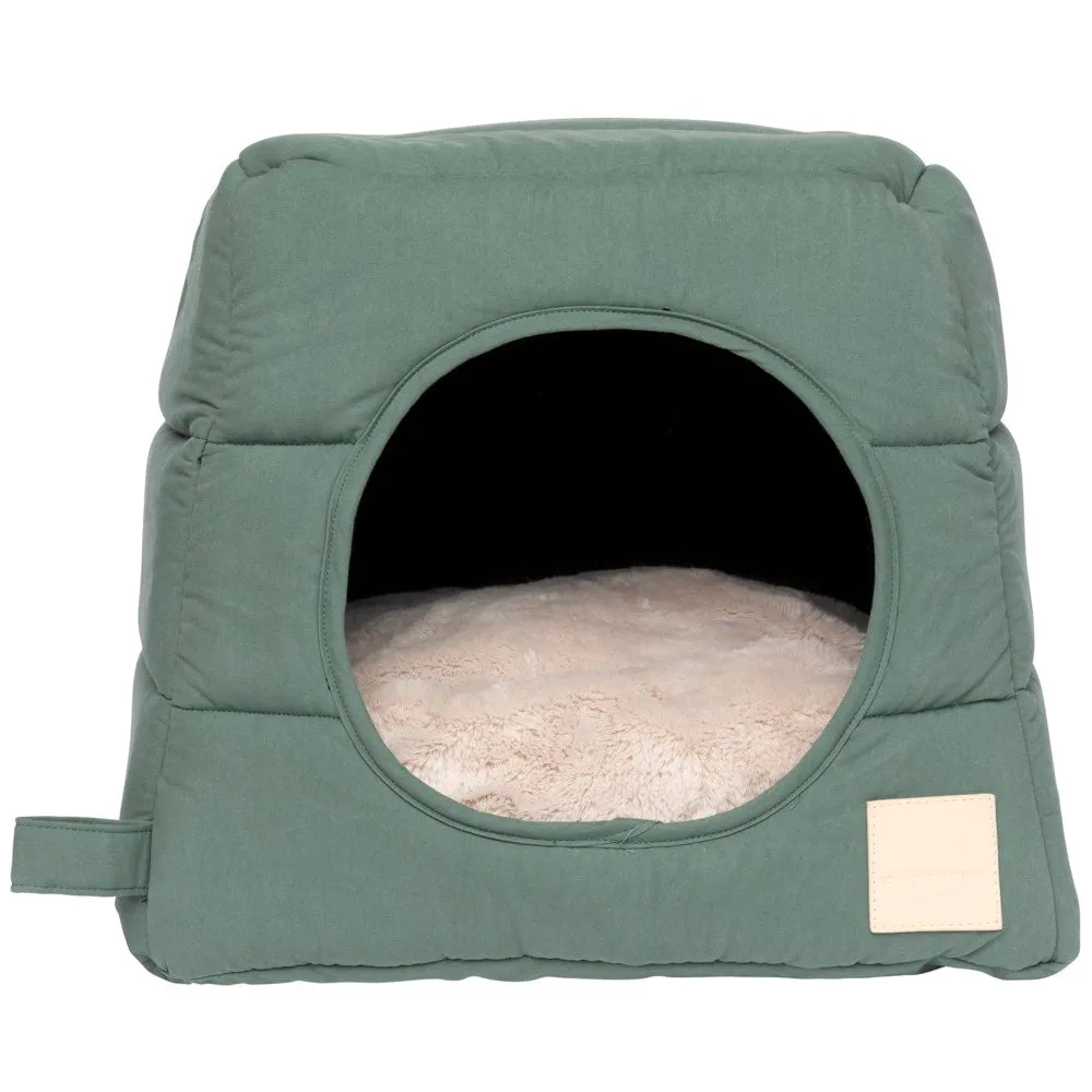Fuzzyard Life Cubby Bed For Cats & Dogs (Myrtle Green)