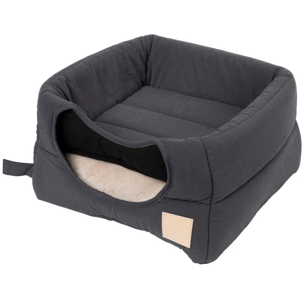 Fuzzyard Life Cubby Bed For Cats & Dogs (Slate Grey)