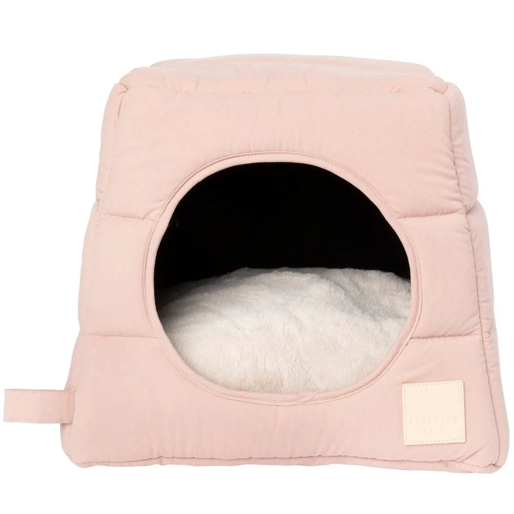 Fuzzyard Life Cubby Bed For Cats & Dogs (Soft Blush)