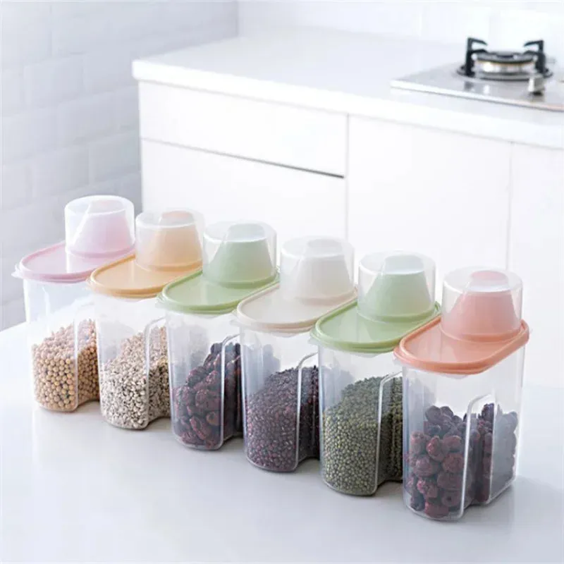 Large Capacity Pet Food Storage Container with Measuring Cup