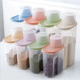 Large Capacity Pet Food Storage Container with Measuring Cup