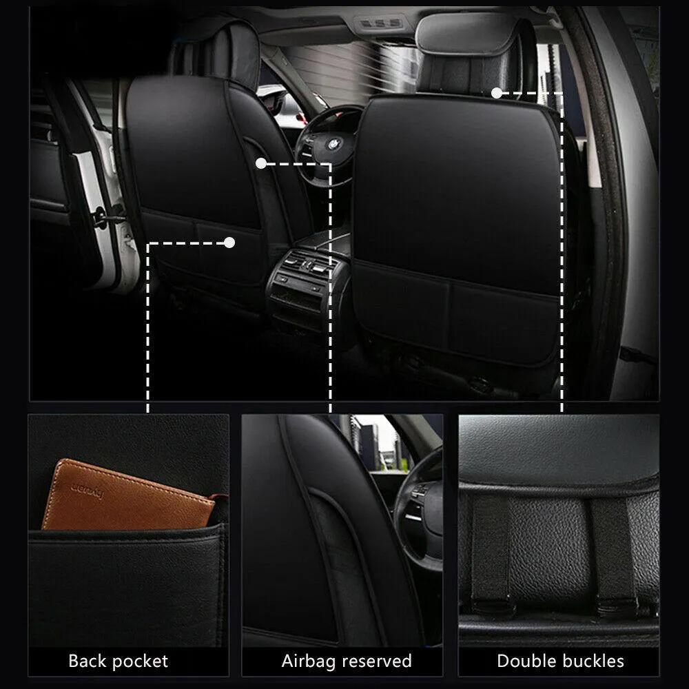 Leather Car Seat Cover Leather Front Rear Seat