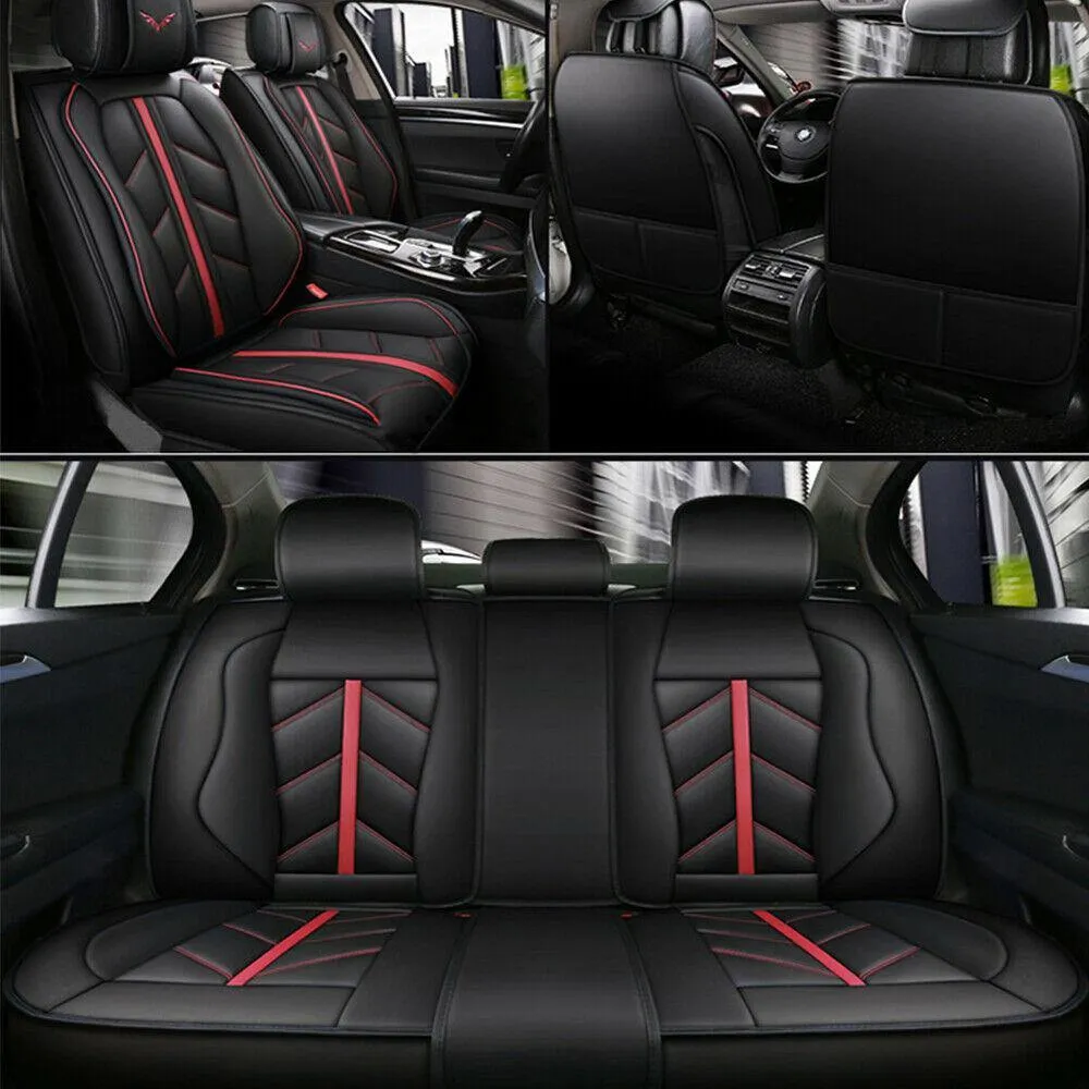 Leather Car Seat Cover Leather Front Rear Seat