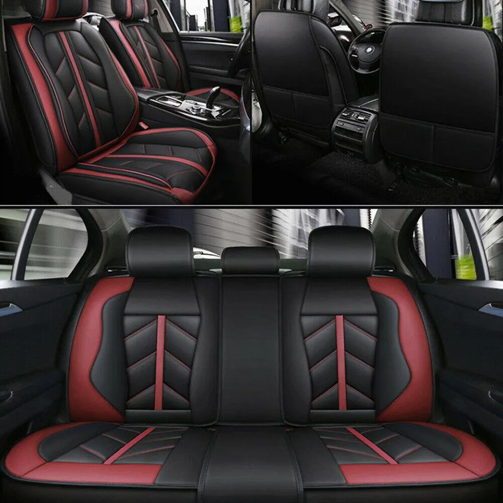 Leather Car Seat Cover Leather Front Rear Seat
