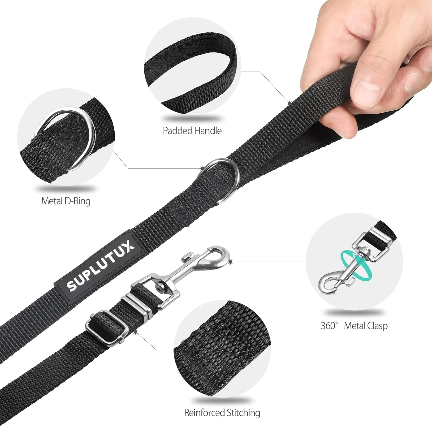 Long Lead Leash for Dog Outside Training 30ft Adjustable Obedience Recall Dog Training Leash for Large Medium Small Dogs with Storage Pouch